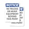 Signmission No Trucks Or Heavy Equipment Beyond OSHA Notice Sign, Plastic, 10in W x 14in L, 2PK OS-2PACK-NS-P-1014-V-15017 - alternate 1